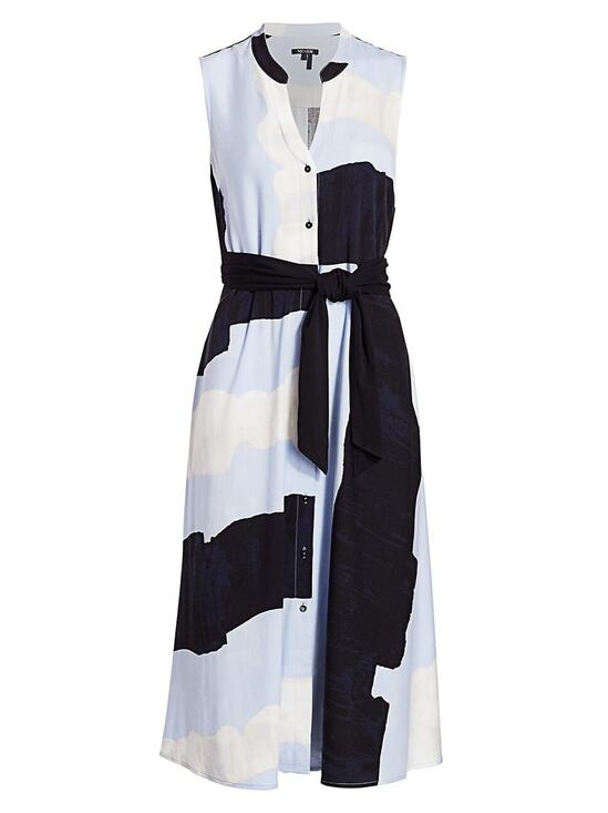 NIC+ZOE Dresses & Skirts - Nic+zoe Abstract Blue Multi In The Clouds Dress Size Petite X-Small